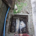 屋外排水管詰まりの修理