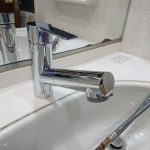 洗面台交換後の蛇口(ワンホール混合水栓)